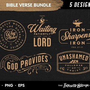 Vintage Bible Verse SVG Bundle Collection No. 3 / Scripture svg / Faith svg / Bible Quote svg / Cut files for Cricut and Silhouette
