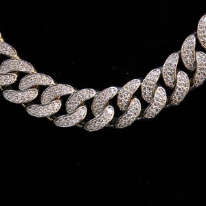 14MM VVS Moissanite Miami Cuban Link Bracelet  925 Solid Silver Cuban Bracelet 5mm to 30mm Size available Diamond Tester Passed