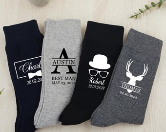 Calcetines personalizados para padrinos de boda, calcetines para padrinos de boda, calcetines para la fiesta de bodas, calcetines de boda personalizados para el novio, regalo para paje, calcetines para padrinos de boda