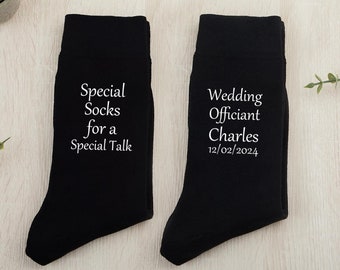 Wedding Officiant Socks, Special Socks for a Special Talk, Custom Socks for Wedding Party, Wedding Officiant Gifts, Wedding Gifts for Him
