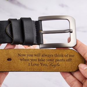 Personalized Leather Belt, Custom Leather Belt for Dad, Christmas Gifts for Boyfriend, Unique Gift for Husband, Anniversary Handmade Belt