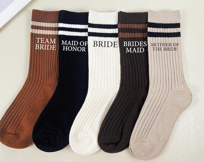 Custom Bridesmaid Socks, Bridesmaid Proposal Socks, Wedding Party Socks, Bridal Party Socks, Wedding Socks, Bride Socks, Bridal Party Gifts