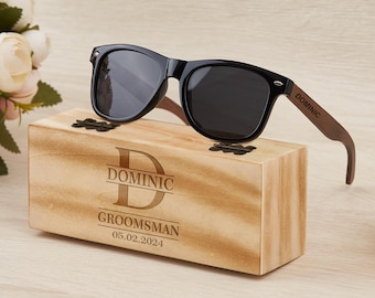 Custom Wooden Sunglasses: Personalized Groomsmen Gift