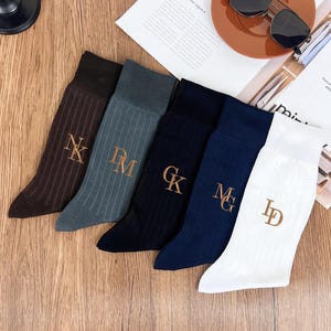 Embroidered Groomsmen Socks, Groomsmen Gifts, Best Man Proposal, Custom Embroidered Socks, Personalized Men's Dress Socks, Groomsman Socks