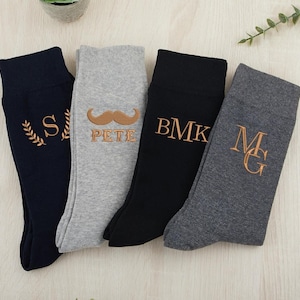 Custom Embroidered Groomsmen Socks, Personalized Wedding Socks, Groomsmen Proposal Socks, Groom Socks, Best Man Socks, Initial Socks
