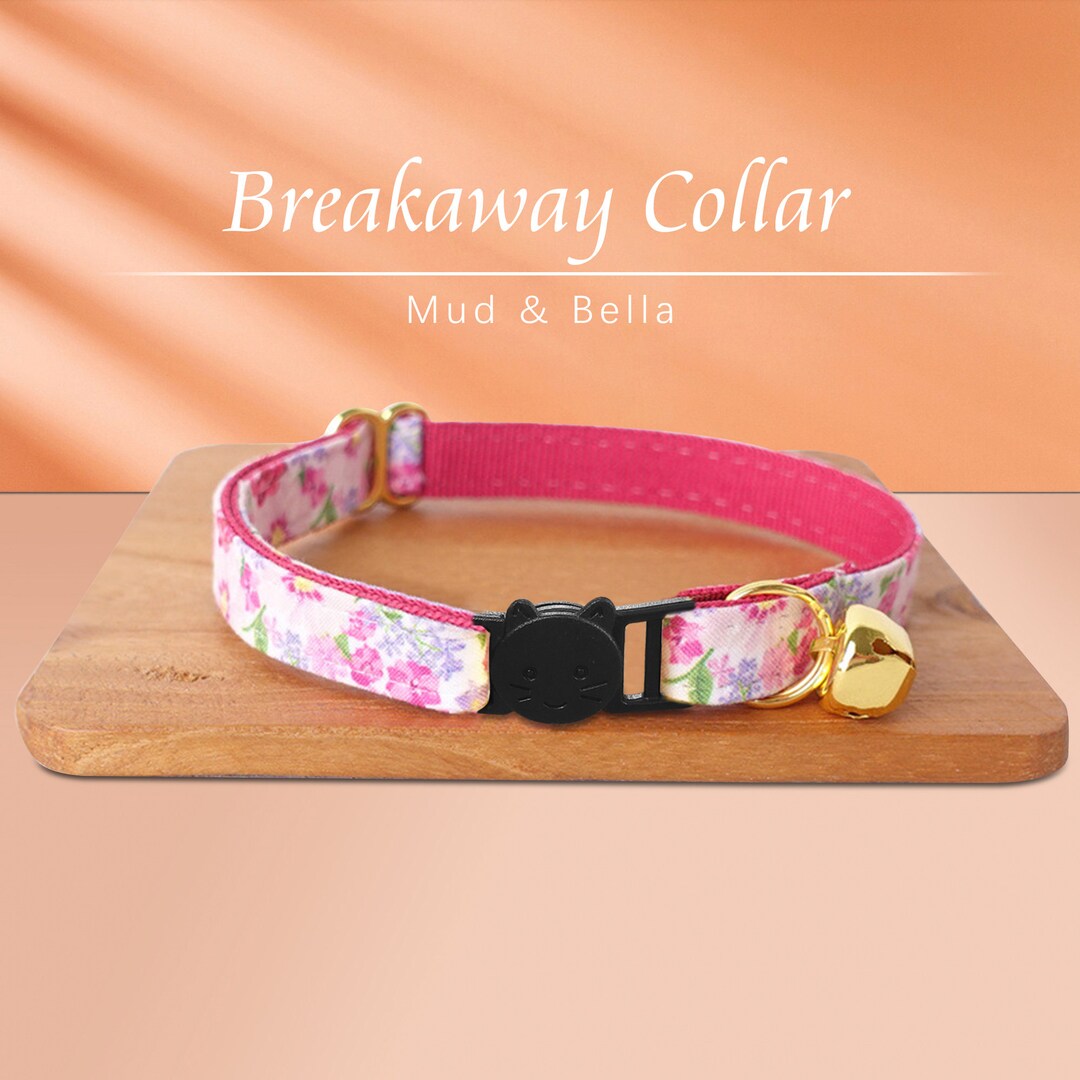 Breakaway Cat Collar With Name Engraved Custom Quick Release Cat Collar