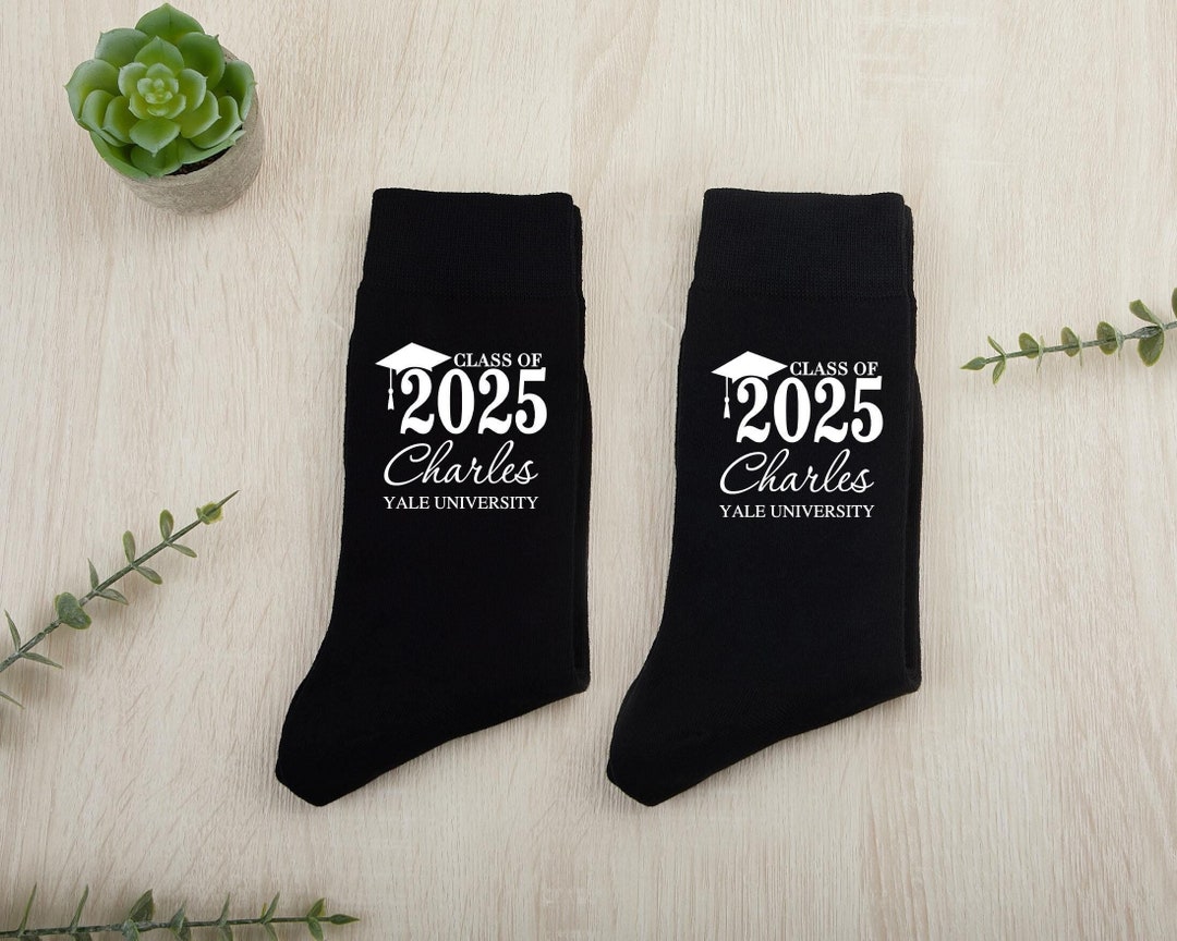 thumbnail image 2 of 2025 Graduation Socks – “If You Can Read This I’m A 2025 Grad” Funny Senior Gift Unisex 2 of 9