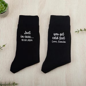 足が冷えたときのための靴下、結婚式用の特注靴下、花嫁からの新郎への贈り物、面白い新郎への贈り物、新郎用靴下、夫への贈り物