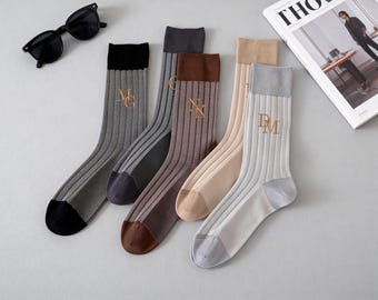 Personalisierte gestickte Monogramm Socken, Trauzeugen Socken, Trauzeuge Geschenk, Benutzerdefinierte Herrensocken