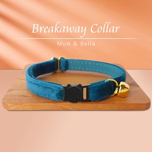Breakaway Cat Collar with Name Engraved Custom Quick Release Cat Collar Gemstone Green  Kitten Collar with Bell Bow tie Gift