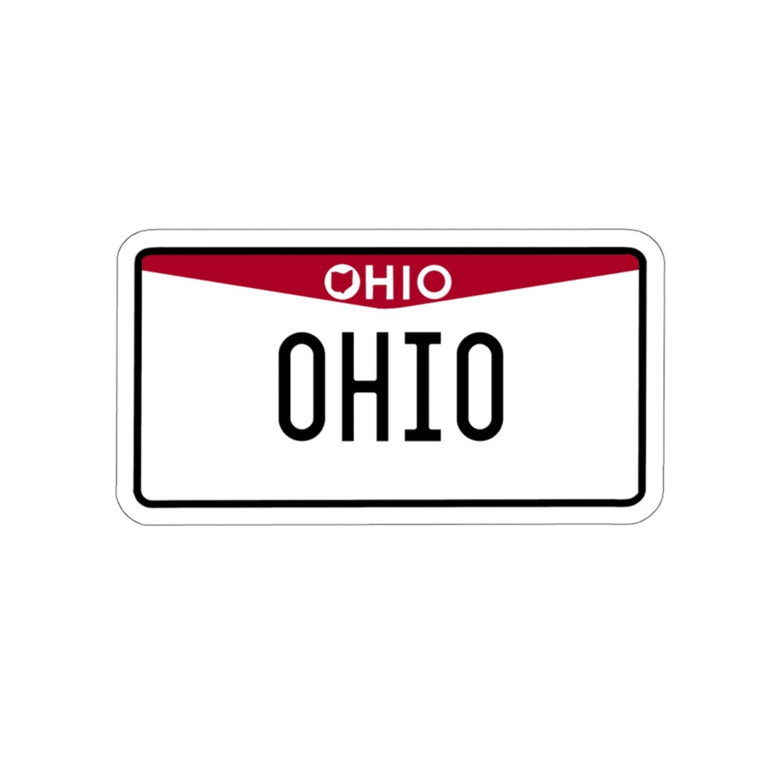 Ohio License Plate Vinyl Decal Ohio Sticker Laptop Sticker Etsy