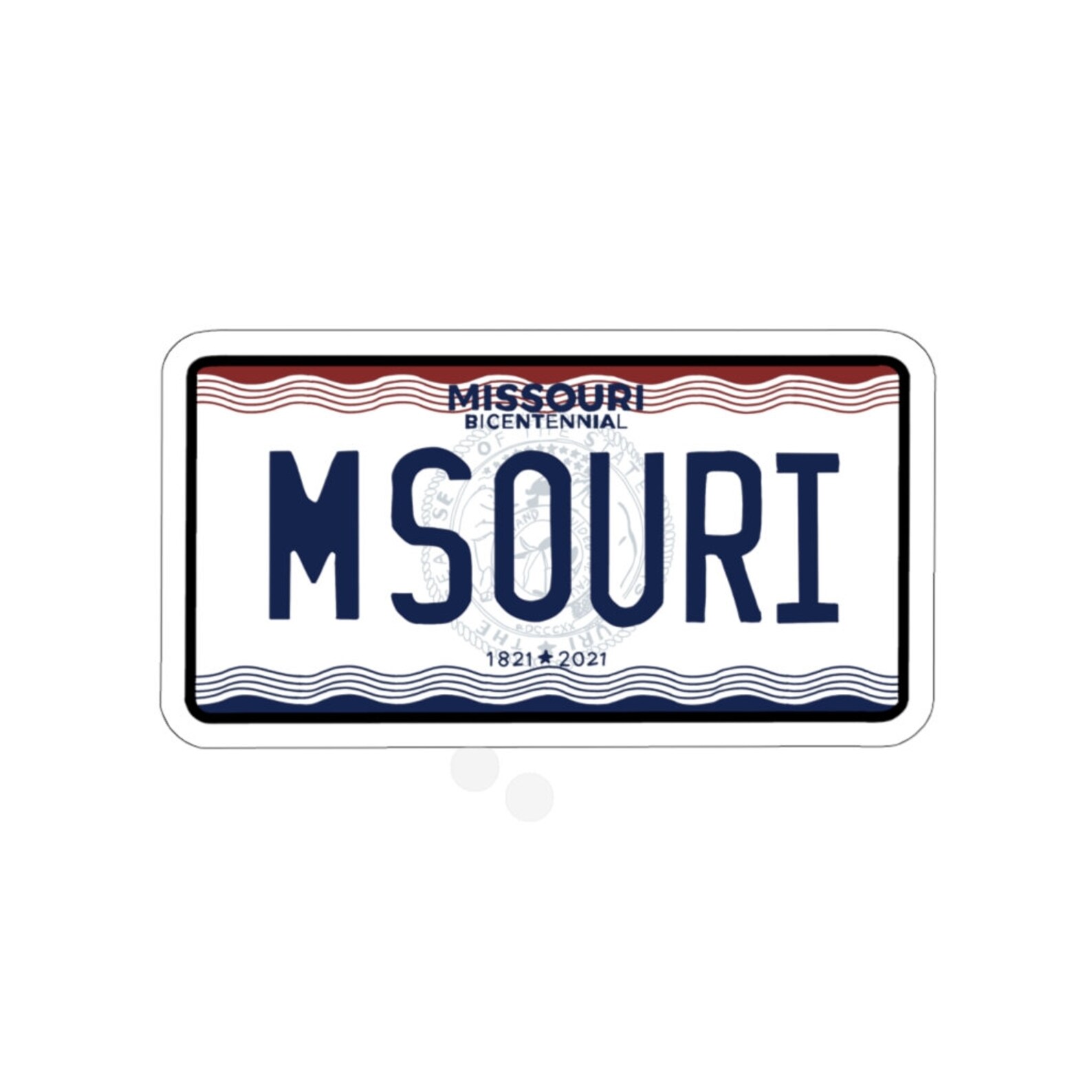 Missouri License Plate Vinyl Decal Missouri Sticker Laptop Etsy