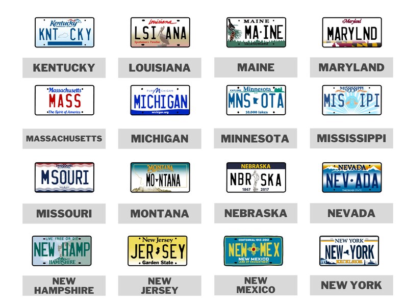 Custom License Plate Sticker Custom Text License Plate - Etsy