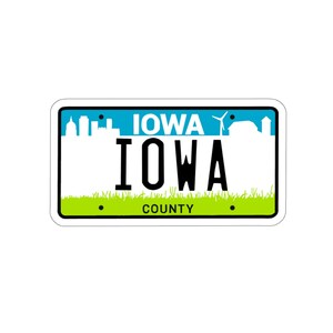 Iowa License Plate Vinyl Decal Iowa Sticker Laptop Sticker - Etsy