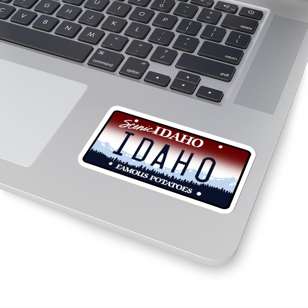 Idaho License Plate Vinyl Decal Idaho Sticker Laptop Etsy