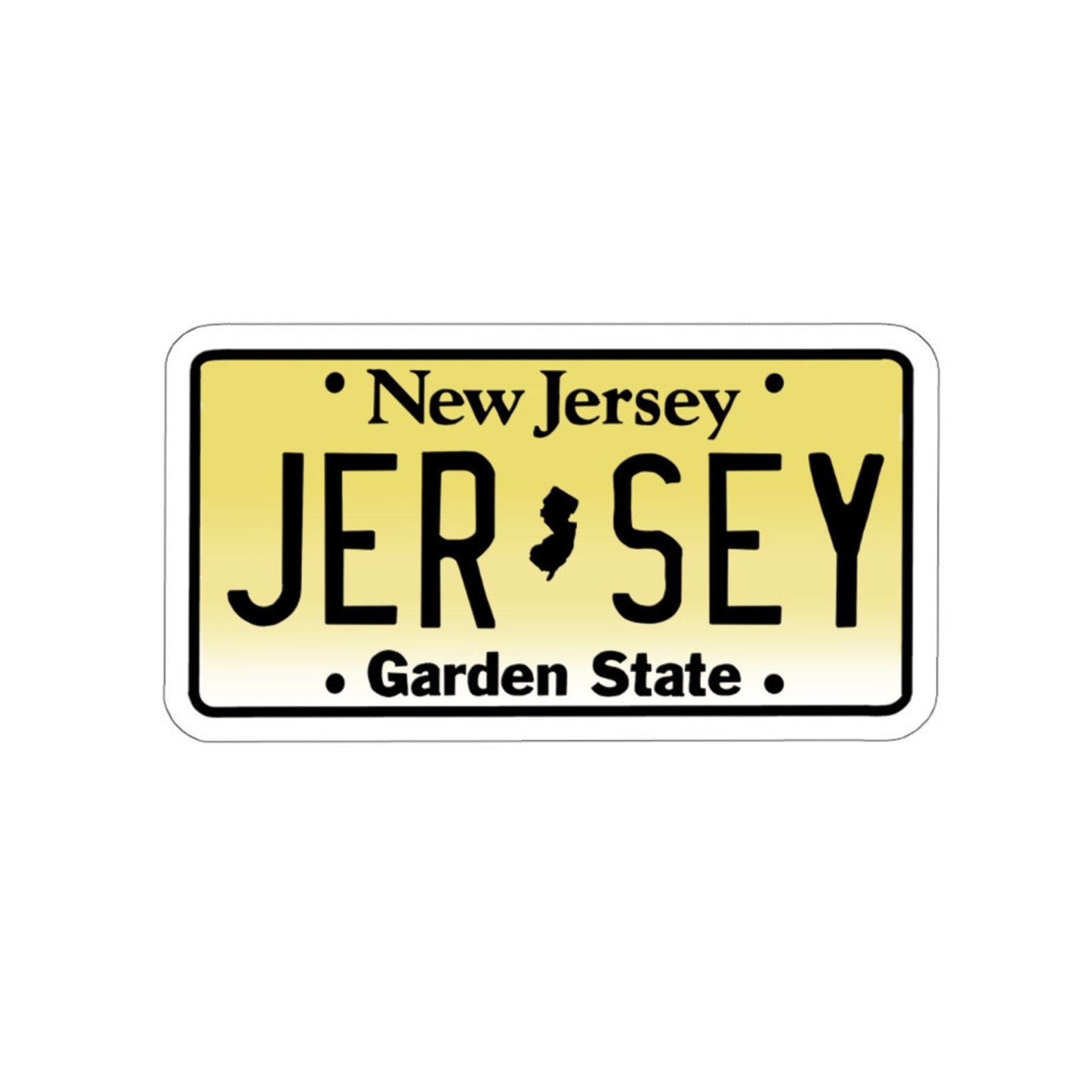 New Jersey License Plate Vinyl Decal New Jersey Sticker Etsy