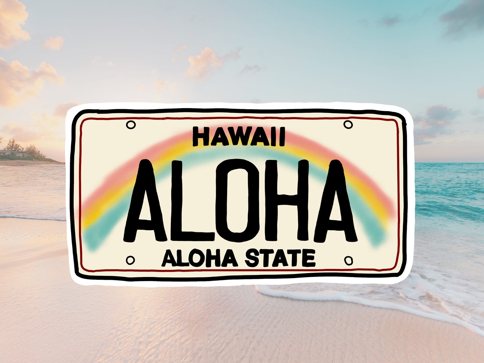 Hawaii License Plate Vinyl Decal Hawaii Sticker Laptop - Etsy