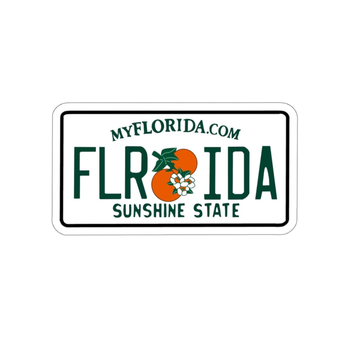 Florida License Plate Vinyl Decal Florida Sticker Laptop | Etsy