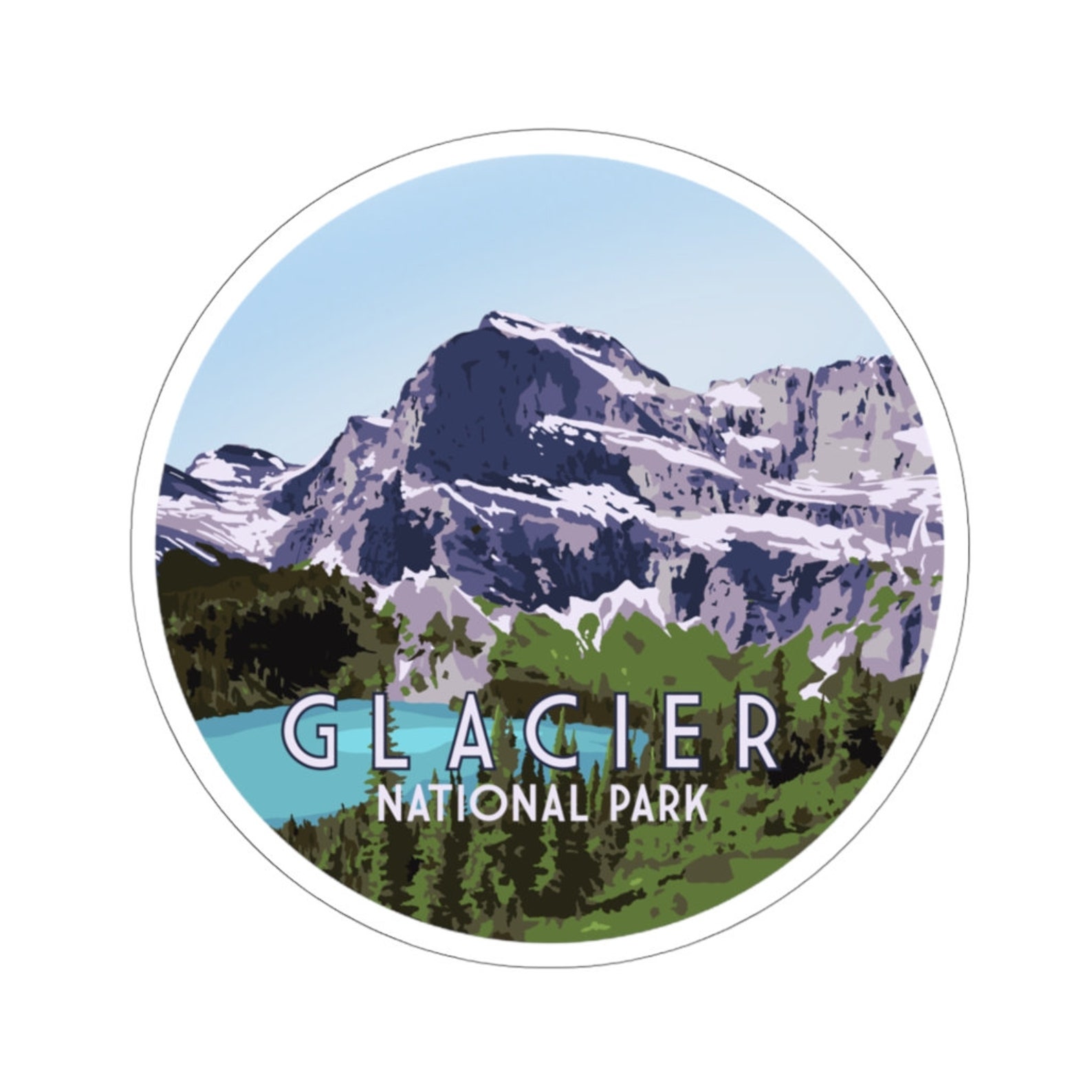 Glacier National Park Vinyl Decal Sticker for Laptops Hydro | Etsy