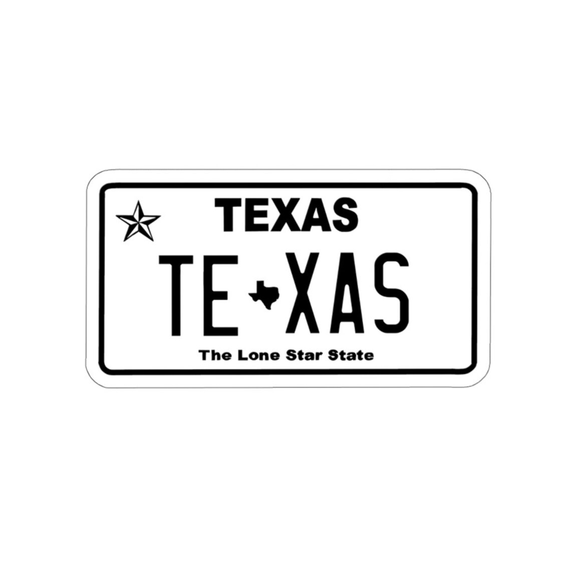 Texas License Plate Vinyl Decal Texas Sticker Laptop Etsy
