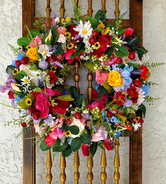 One of the Kind. All Seasons Hand Crafted Wreath. for Any Ocasion