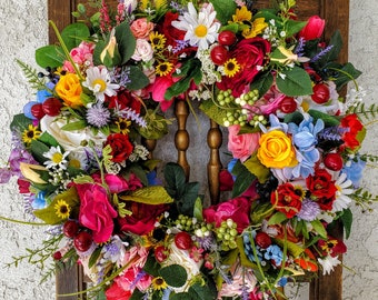 One of the Kind. All Seasons Hand Crafted Wreath. for Any Ocasion