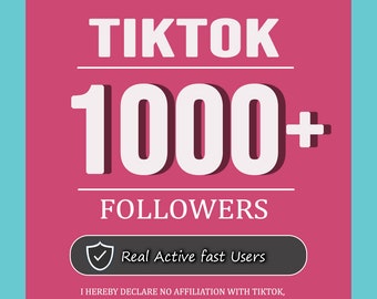 Ottieni 1000 follower TikTok istantanei/follower autentici a vita/potenzia la tua presenza su TikTok