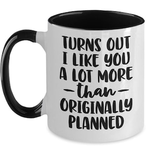 Relationship Mug, Gift Two Toned Coffee Mug, New Boyfriend, New Girlfriend, Dating Coffee Mug, Long Distance, Valentine Christmas Present