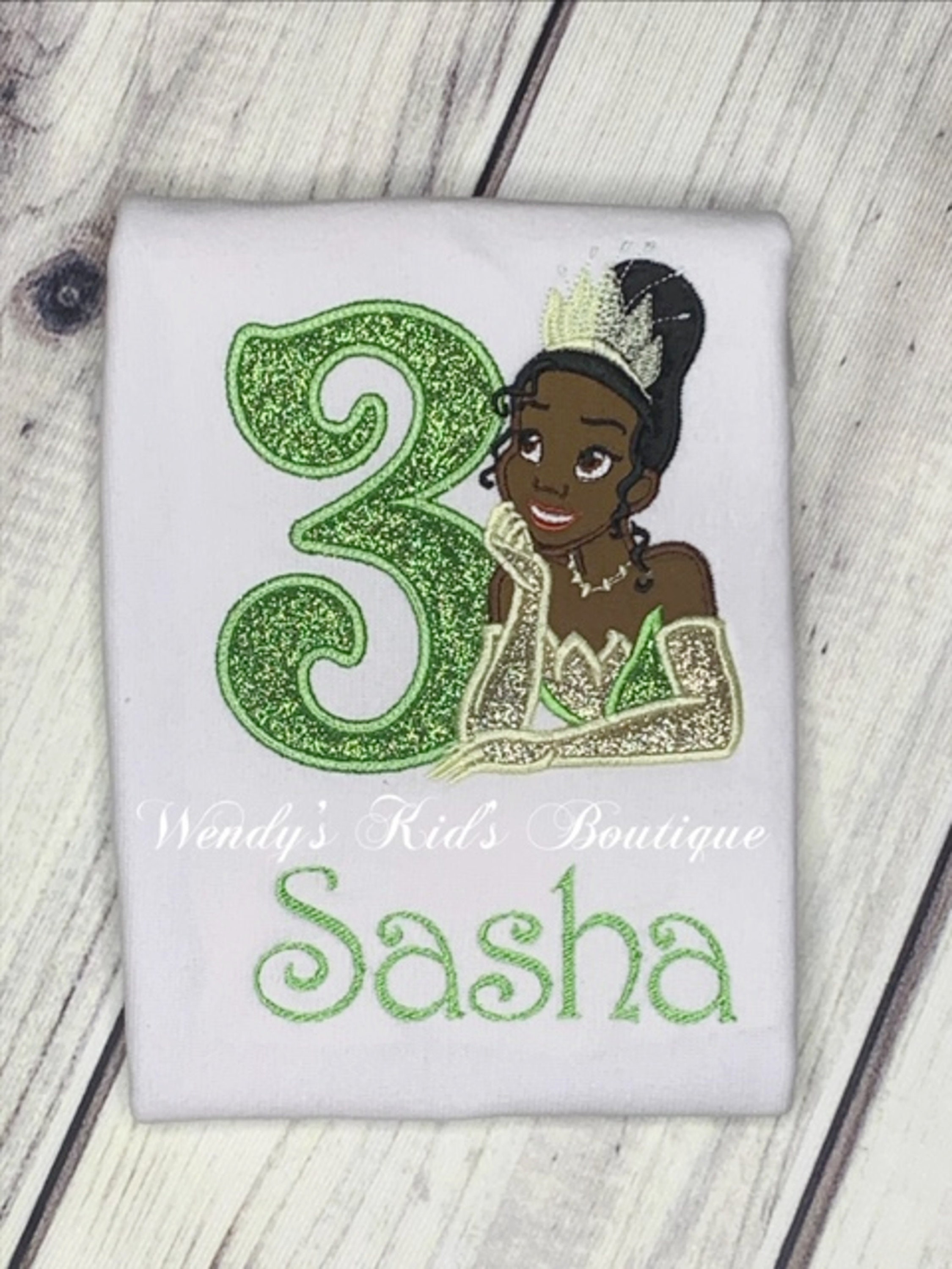 Princess Tiana Birthday Shirt Girls Birthday Number Shirt