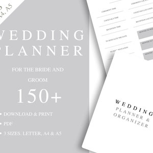 PDF Wedding Planner Printable, Printable Wedding Planner, Wedding Planner  Digital, Wedding Planning Book, Wedding Planner Download 