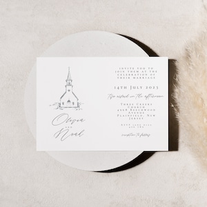 Editable Church Image Wedding Invitation Self Edit Invite DIY Wedding Printable Invite Instant Download CH11