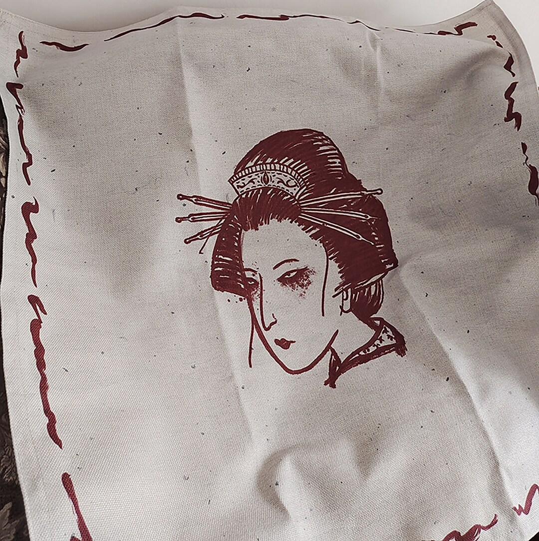 Japanese Geisha Wall Cloth japanese Geisha Tapestryjapanese Etsy