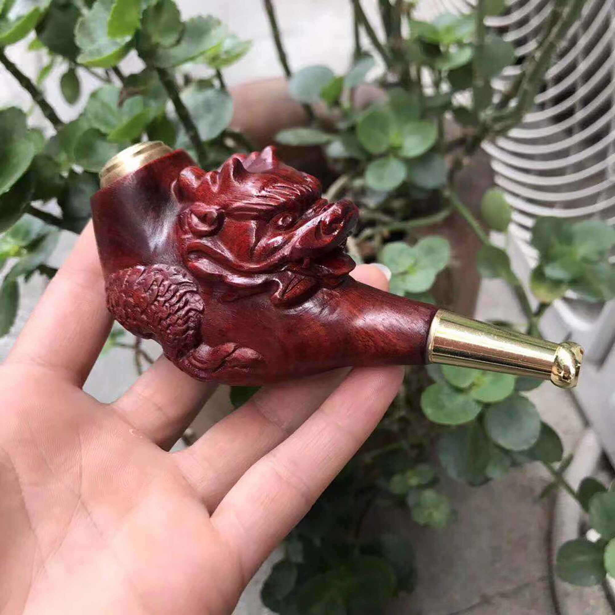 Wooden Dragon PipeDragon Carved PipeConverter Suitable for Etsy