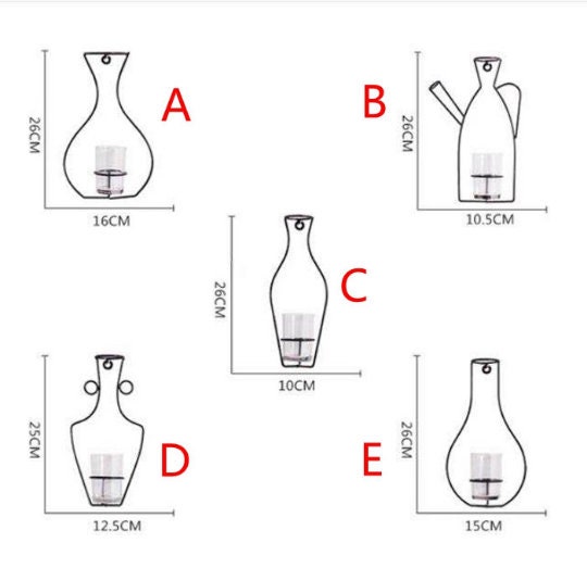 Decoration iron flower vase Modern black Frame Vase glass Etsy