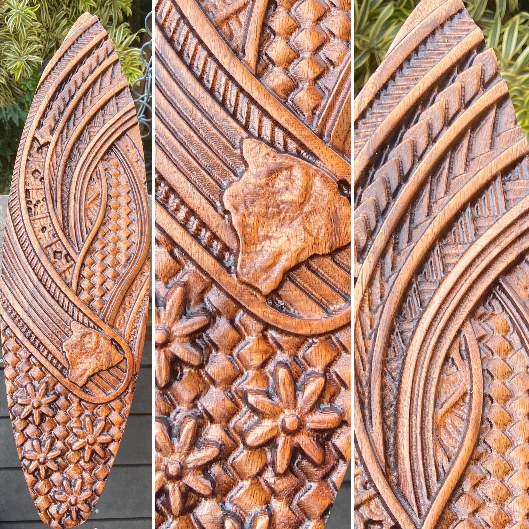 2 Foot Long Surfboard Wood Wall Art big Island Flow 3D Wood Carving , Home  Wall Decor , Hawaiian Wood Design , Hawaiian Island Wall Art - Etsy