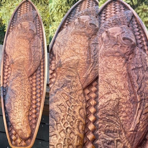 Large Wood Carvings Hawaiian Surfboard, Honu Perspective Wood Sea Turtle Art, Hawaiian Wall Decor, Beach House Decor