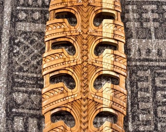 Surfboard Wall Art "Fish-in" Hawaiian Wood Carving , Wall Decor Gift , Home Wall Decor , Hawaiian Art Work , Tropical Wood Carving