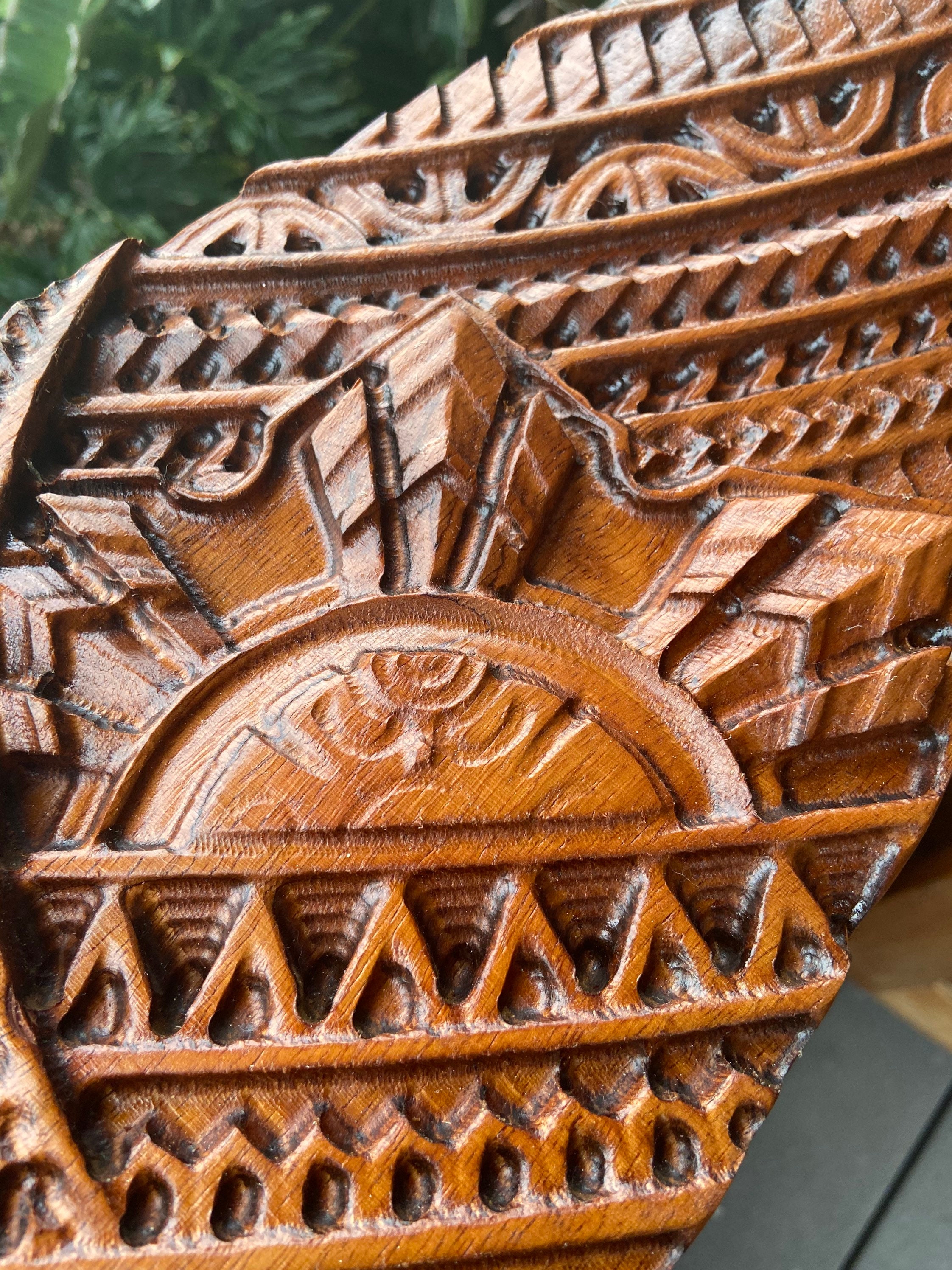 Hawaiian Wall Decor Koa wood carving surfboard art Tahitian | Etsy