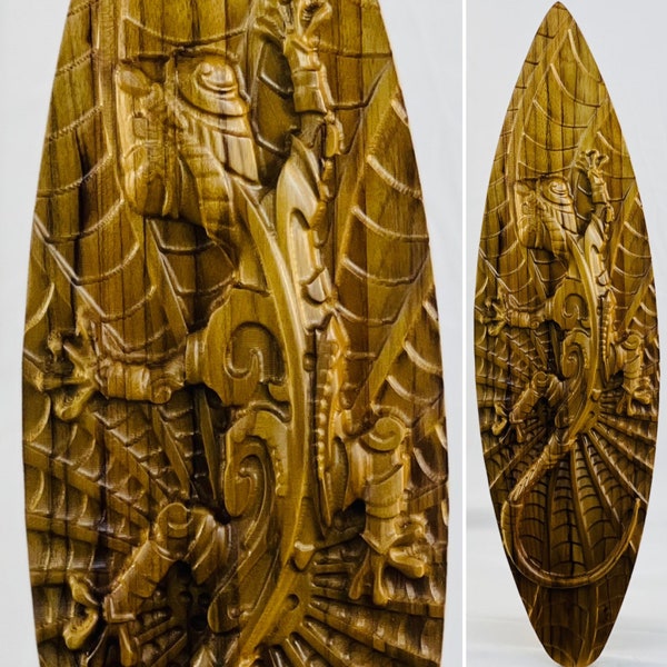Wood Carving Wall Art Etsy