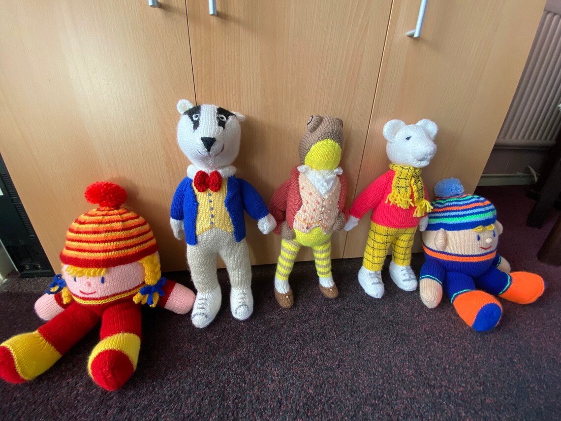 Rupert Bear and Friends Knitted Dolls Etsy