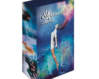 Elégant tarot - 78 cartes- Boite aimantée - tranches colorées - livret explicatif- Rider waite