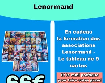 Formation lecture du Grand Tableau Lenormand 3h de vidéo - Mini poétique lenormand en cadeau
