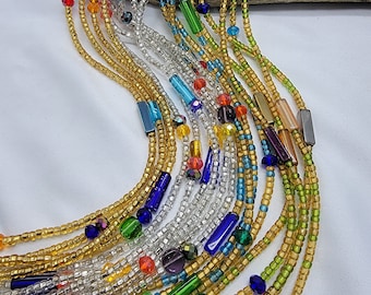 Krawatte auf Bauch Taille Perlen, Crystal Belly Beads