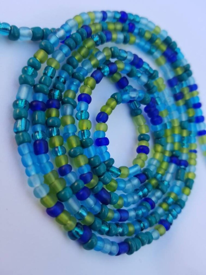 Blue Green Waist Beads Tie on Waist Beads Beads with Claps Etsy