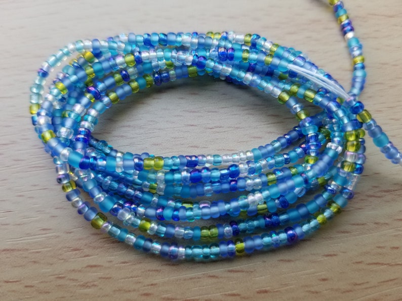 Plus Size Waist Bead Stomach Beads Belly Chain Blue Waist Etsy