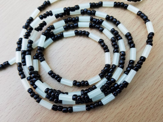 Buy Black Glow in the Dark Belly Beads, Black Waist Beads, Waist