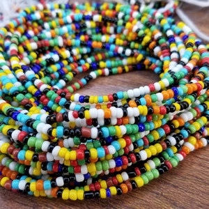 Multicolored waist beads, Belly waist trainer, Hip Beads