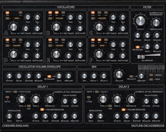 Residu-softwaresynthesizer. Windows en Intel Mac.