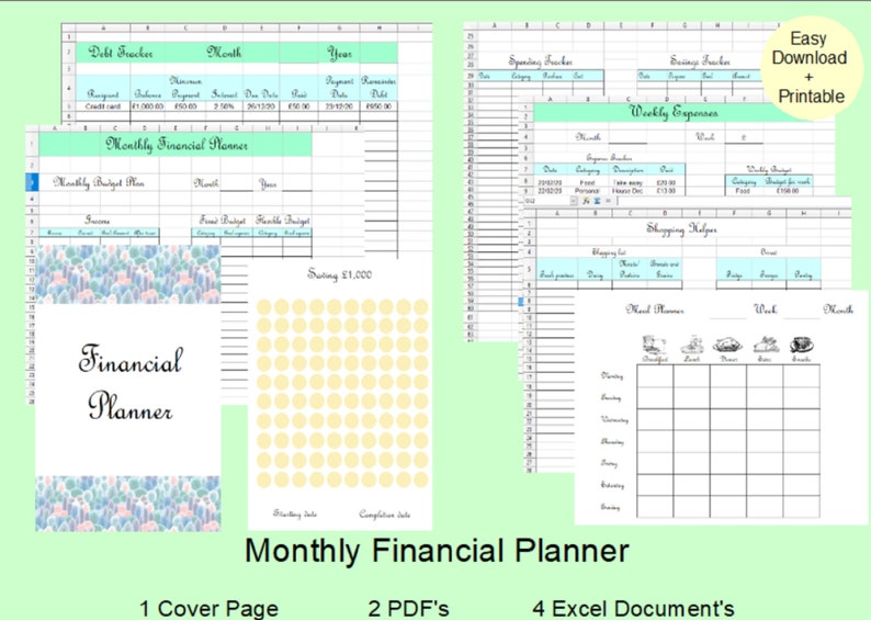Monthly Excel Budget planner Excel Expense Tracking image 0