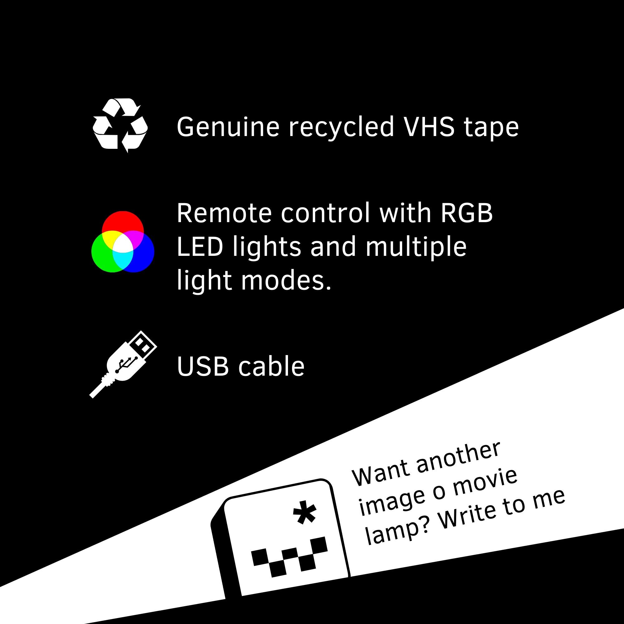 V for Vendetta Retro Lamp - VHS Tape LED Lighting - Alan Moore Comic ...